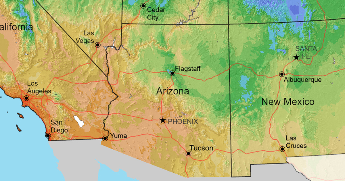 Arizona Planting Zones – USDA Map of Arizona Growing Zones